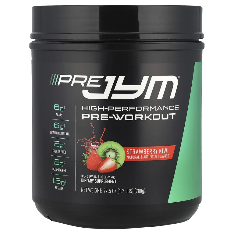 JYM Supplement Science, Pre JYM®, высокоэффективный предтренировочный комплекс, со вкусом клубники и киви, 780 г (1,7 фунта)