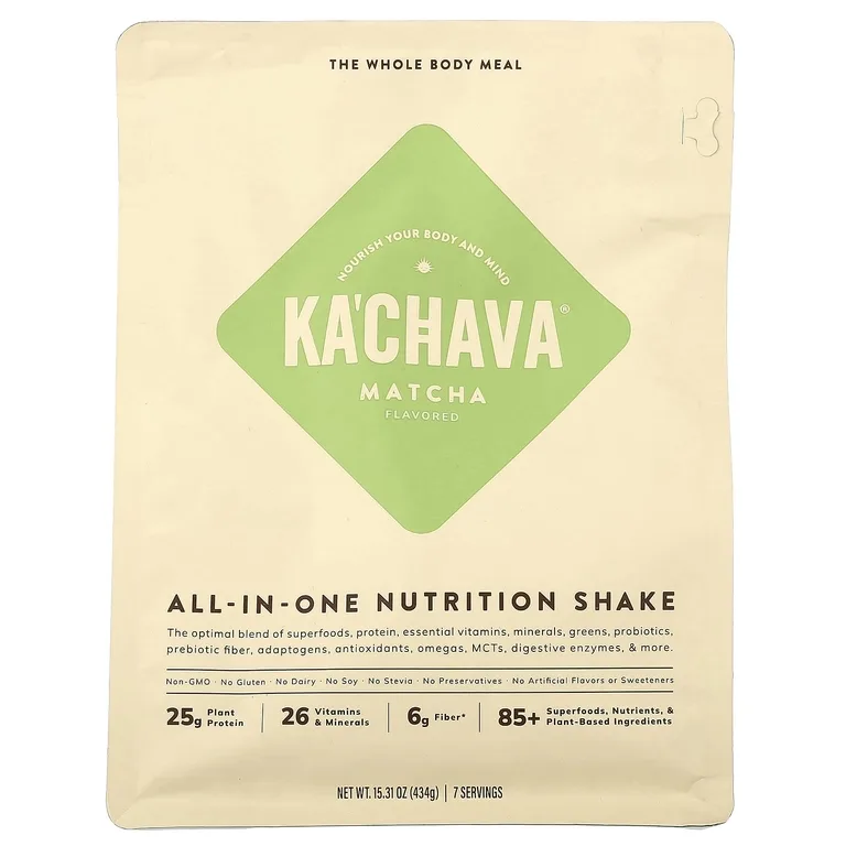 KaChava, универсальный питательный коктейль, матча, 434 г (15,31 унции)
