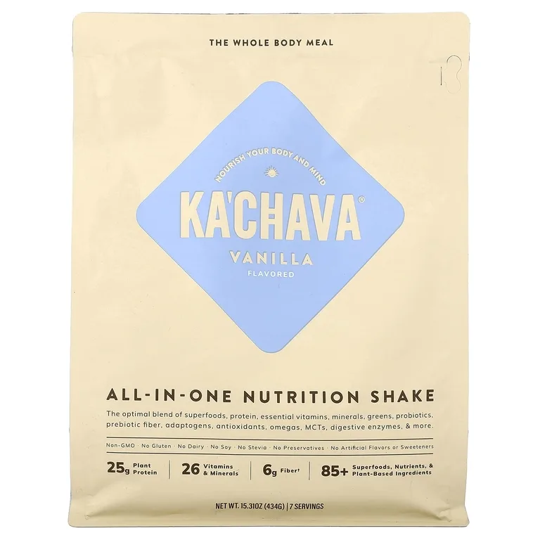 KaChava, универсальный питательный коктейль, со вкусом ванили, 434 г (15,31 унции)