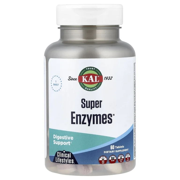 KAL, Super Enzymes™, 60 таблеток