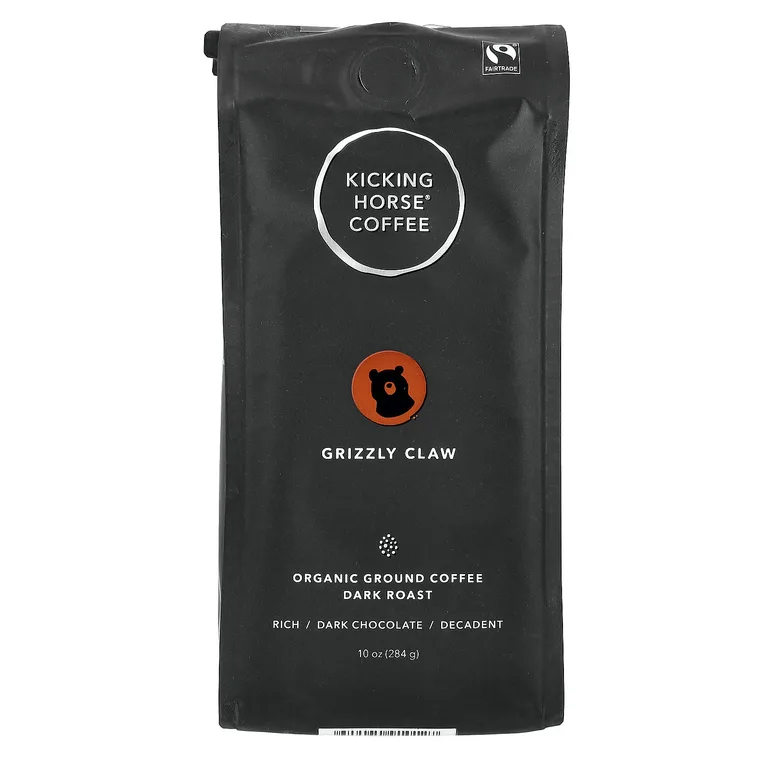 Kicking Horse, Grizzly Claw, органический кофе, молотый, темная обжарка, 284 г (10 унций)
