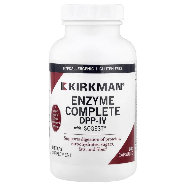 Kirkman Labs, ферментный комплекс DPP-IV с ISOGEST®, 180 капсул