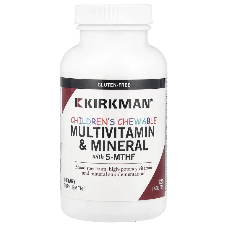 Kirkman Labs, мультивитамины и минералы для детей с 5-МТГФ в таблетках, 120 таблеток