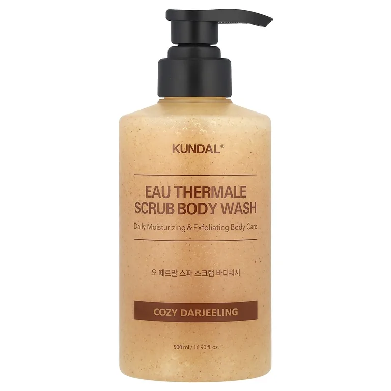 Kundal, EAU Thermale Scrub, гель для душа, Cosy Darjeeling, 500 мл (16,9 жидк. Унции)