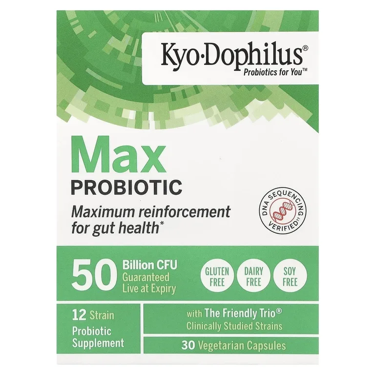 Kyolic, Kyo-Dophilus, пробиотик максимального действия, 50 млрд КОЕ, 30 вегетарианских капсул