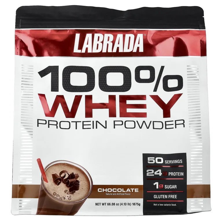 Labrada Nutrition, 100% порошок из сывороточного протеина, со вкусом шоколада, 1875 г (4,13 фунта)