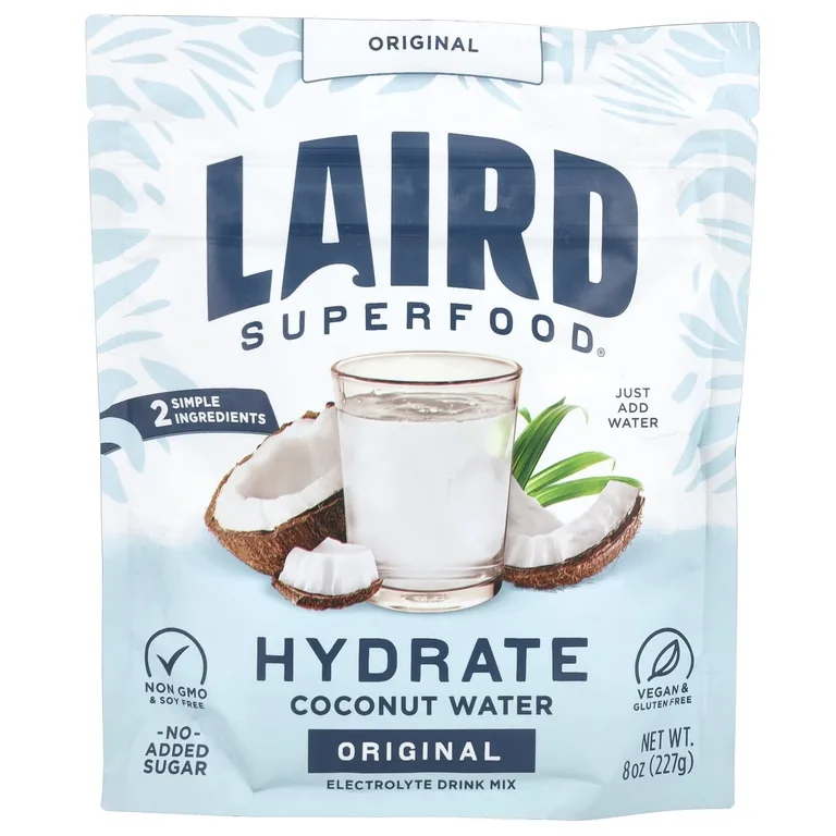 Laird Superfood, Смесь для напитков с электролитом, кокосовая вода, оригинальный продукт, 227 г (8 унций)