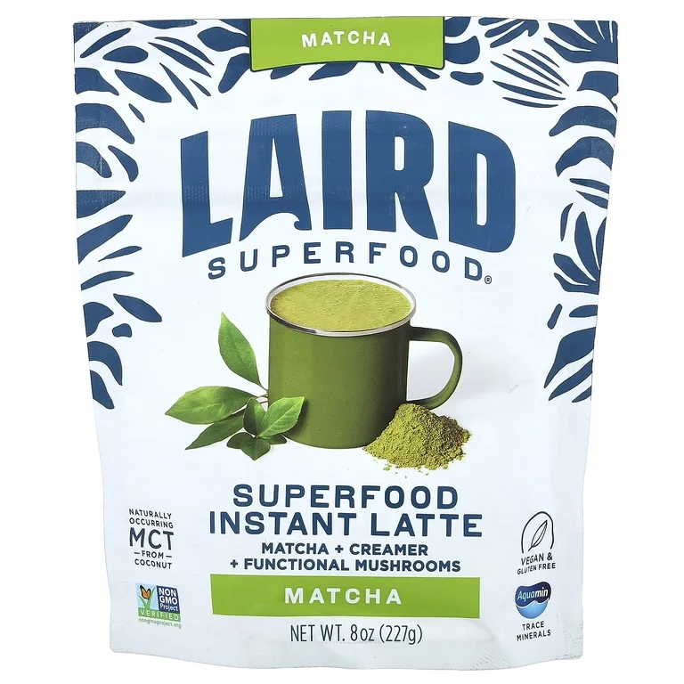 Laird Superfood, Superfood Instant Latte, Matcha + Creamer + функциональные грибы, 227 г (8 унций)