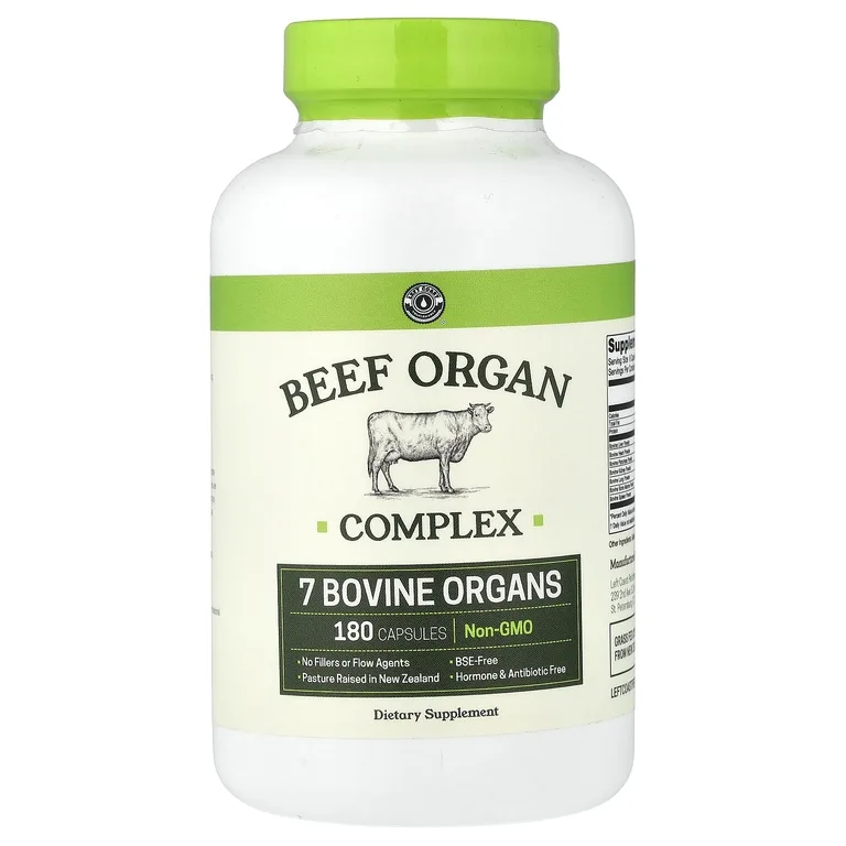 Left Coast Performance, Beef Organ Complex, комплекс из говядины, 180 капсул