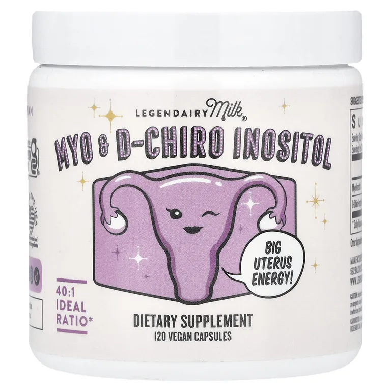 Legendairy Milk, Мио и Д-хиро инозитол, 120 веганских капсул