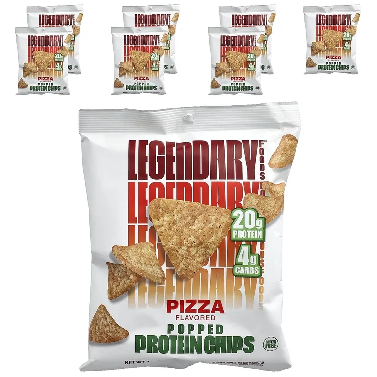 Legendary Foods, протеиновые чипсы, пицца, 7 пакетиков по 36 г (1,3 унции)