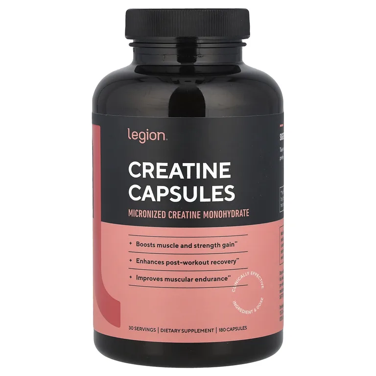 Legion Athletics, креатин, 180 капсул (833 мг в 1 капсуле)