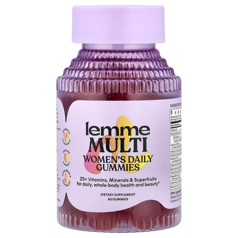 Lemme, Multi, ежедневные жевательные таблетки для женщин, со вкусом малины и апельсина, 60 жевательных таблеток