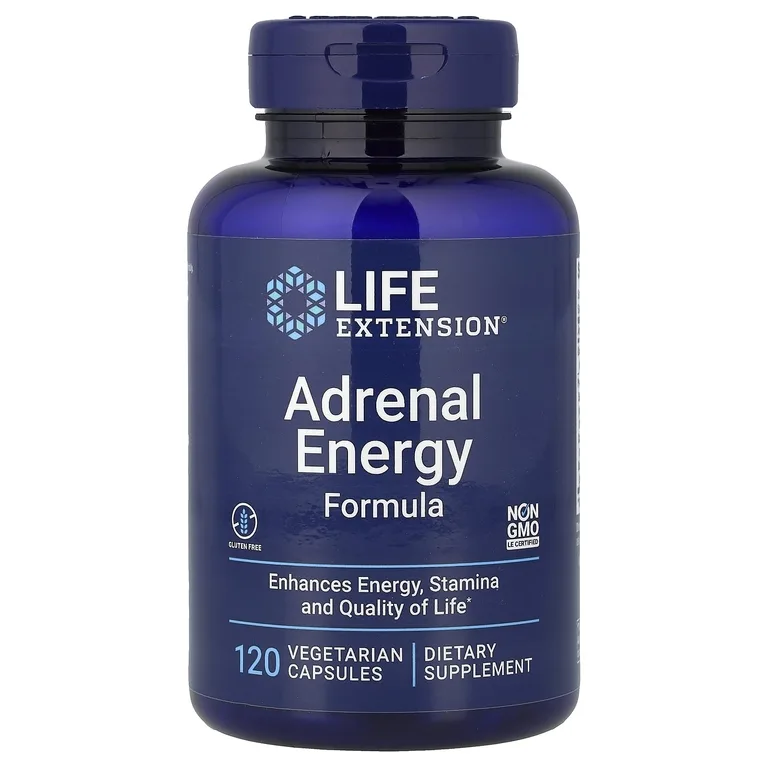 Life Extension, адреналиновая энергетическая формула, 120 вегетарианских капсул