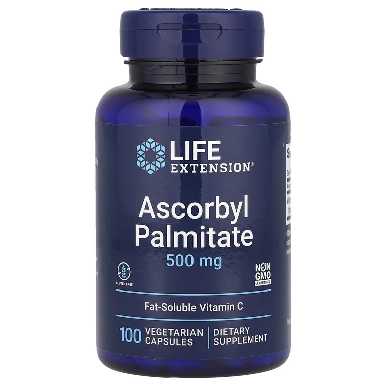 Life Extension, аскорбил пальмитат, 500 мг, 100 вегетарианских капсул