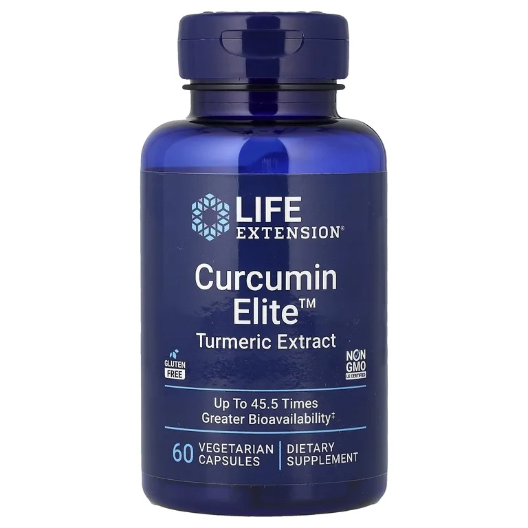Life Extension, Curcumin Elite™, экстракт куркумы, 60 вегетарианских капсул