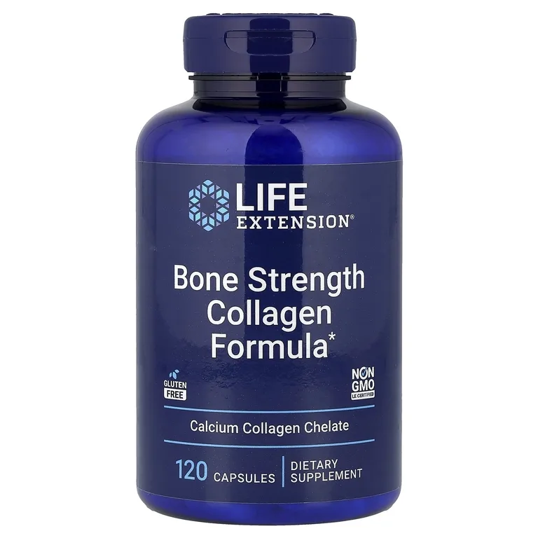 Life Extension, добавка с коллагеном для укрепления костей, 120 капсул