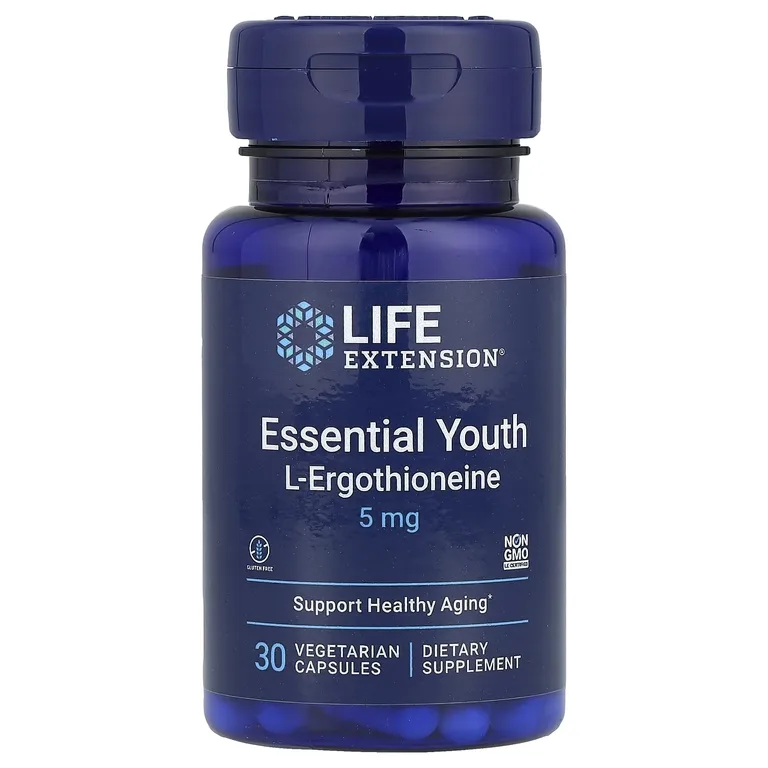 Life Extension, Essential Youth L-эрготионеин, 5 мг, 30 вегетарианских капсул