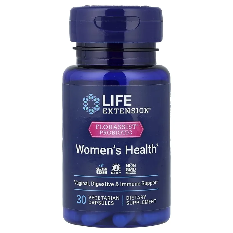 Life Extension, FLORASSIST®, пробиотик, женское здоровье, 30 вегетарианских капсул
