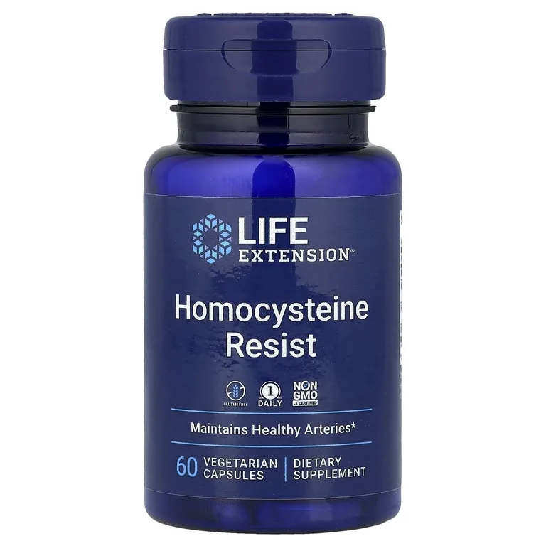 Life Extension, комплекс для поддержания здорового уровня гомоцистеина, 60 вегетарианских капсул