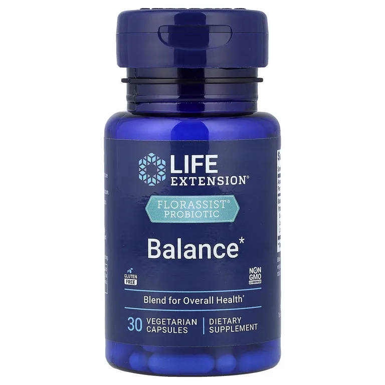 Life Extension, комплекс пробиотиков, баланс, 30 вегетарианских капсул
