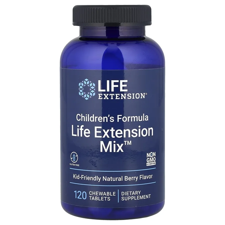 Life Extension, комплекс витаминов и минералов для детей, натуральные ягоды, 120 жевательных таблеток
