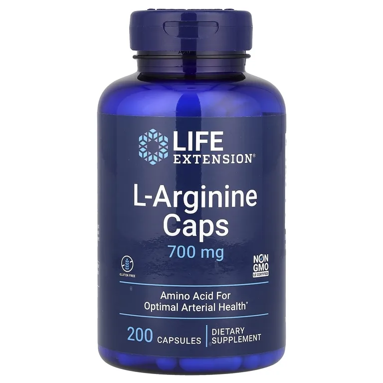 Life Extension, L-аргинин, 700 мг, 200 капсул