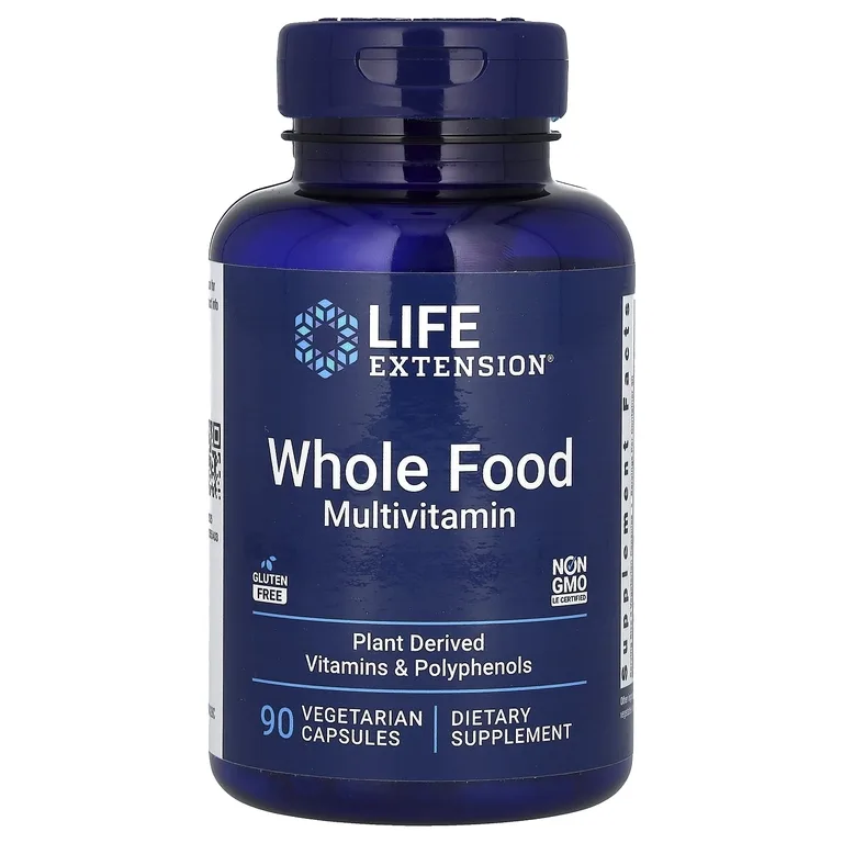 Life Extension, мультивитамины из цельных продуктов, 90 вегетарианских капсул