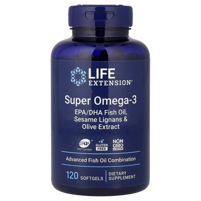 Life Extension, омега-3, 120 желатиновых капсул