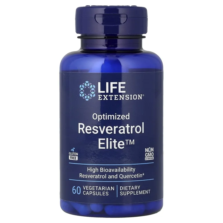Life Extension, Оптимизированный ресвератрол Elite™, 60 вегетарианских капсул