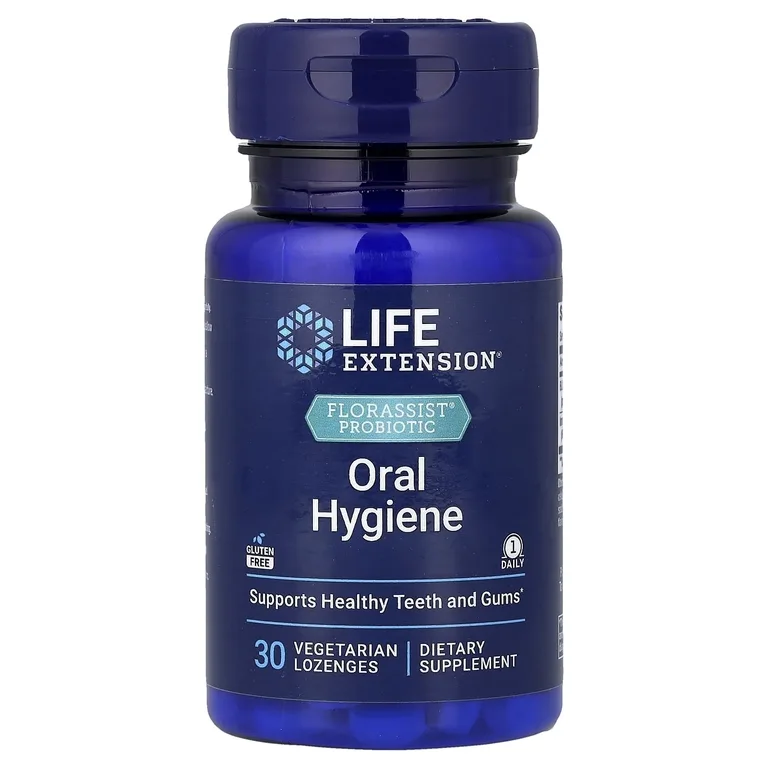 Life Extension, пробиотик, для поддержки здоровья зубов и дёсен, 30 вегетарианских пастилок