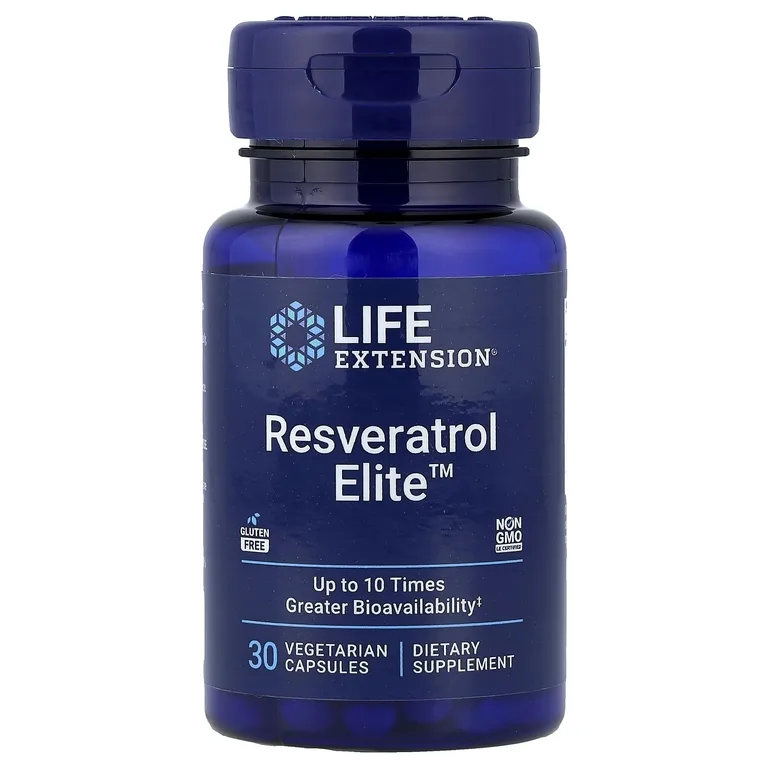 Life Extension, ресвератрол, 30 вегетарианских капсул