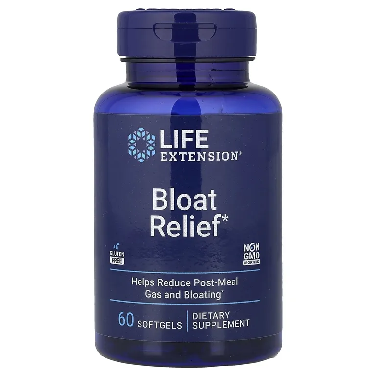 Life Extension, Средство от вздутия живота, 60 мягких таблеток