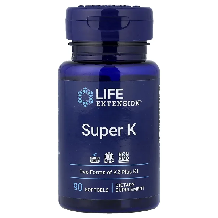 Life Extension, Super K, витамин K, 90 капсул