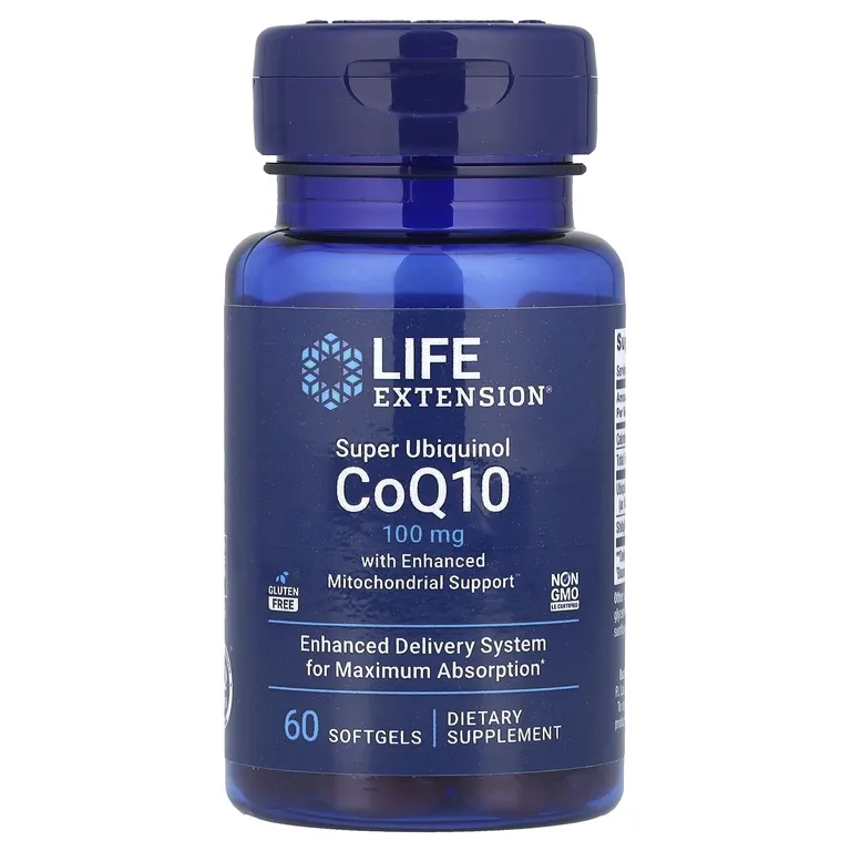 Life Extension, суперубихинол коэнзим Q10 с улучшенной поддержкой митохондрий, 100 мг, 60 мягких таблеток