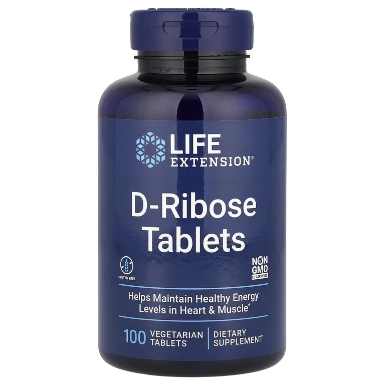 Life Extension, таблетки D-рибозы, 100 вегетарианских таблеток