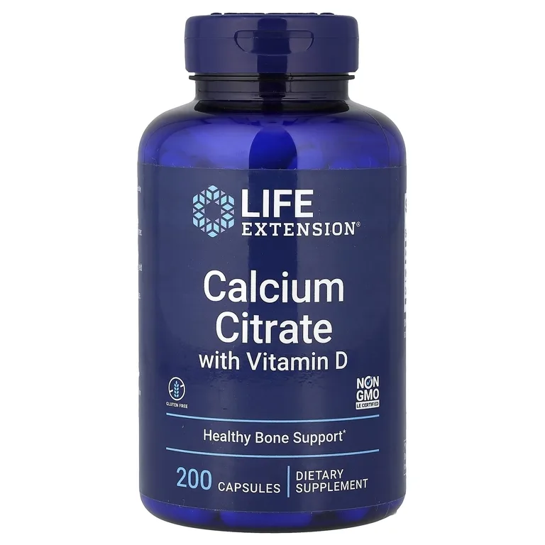Life Extension, цитрат кальция с витамином D3, 200 капсул