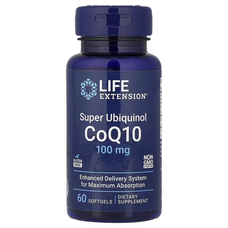Life Extension, убихинол, 100 мг, 60 желатиновых капсул