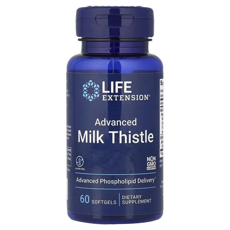 Life Extension, улучшенная формула расторопши, 60 капсул