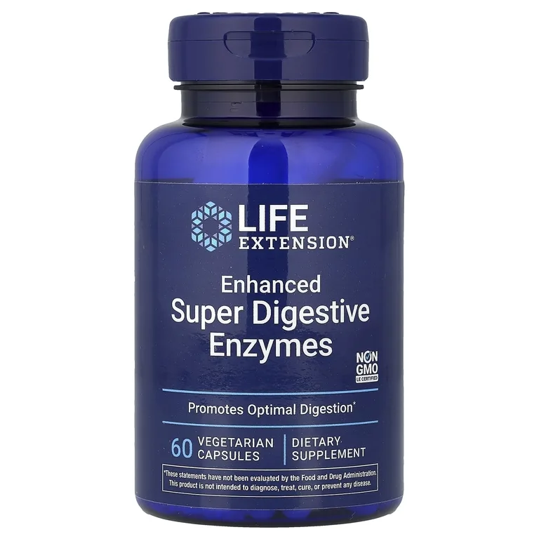 Life Extension, усовершенствованная суперсмесь пищеварительных ферментов, 60 вегетарианских капсул
