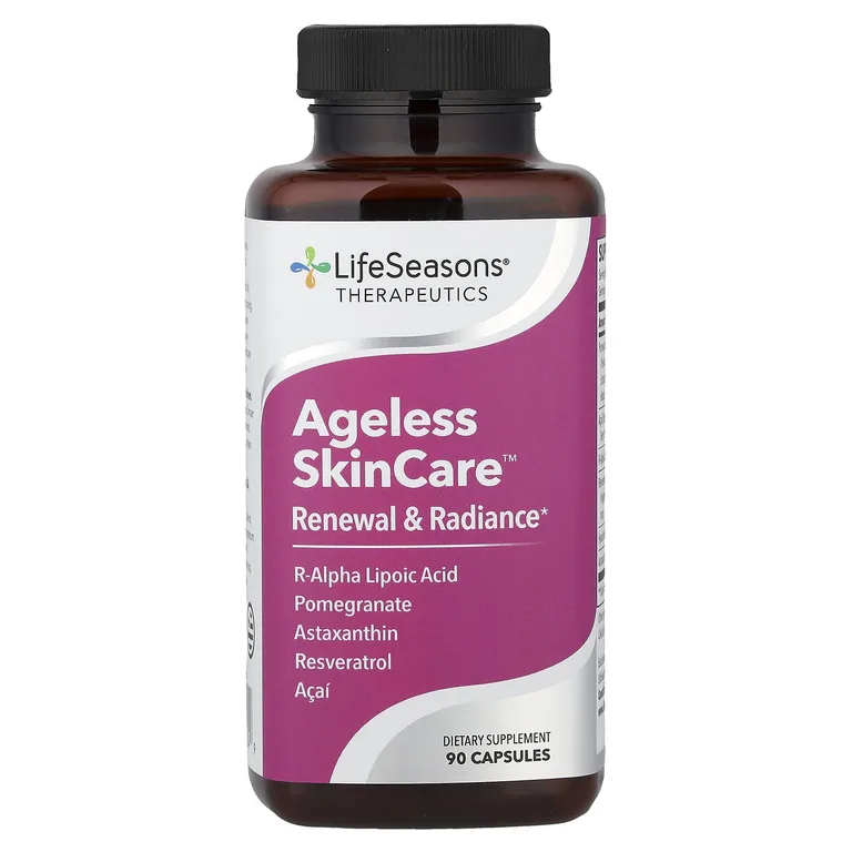 LifeSeasons, Ageless SkinCare™, обновление и сияние, 90 капсул