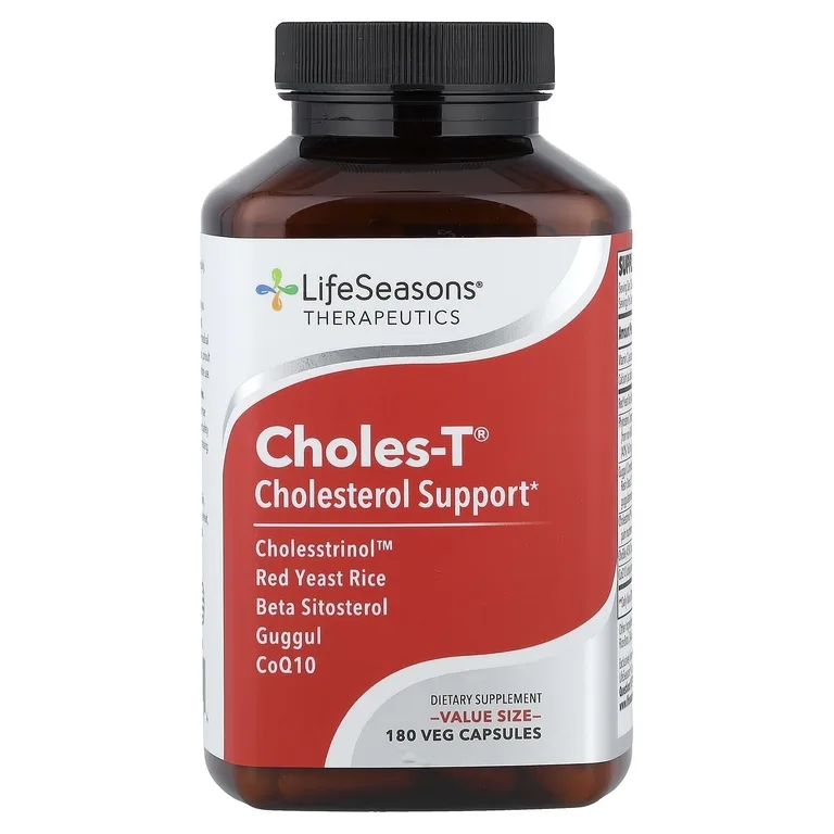 LifeSeasons, Choles-T®, поддержка нормального уровня холестерина, 180 вегетарианских капсул