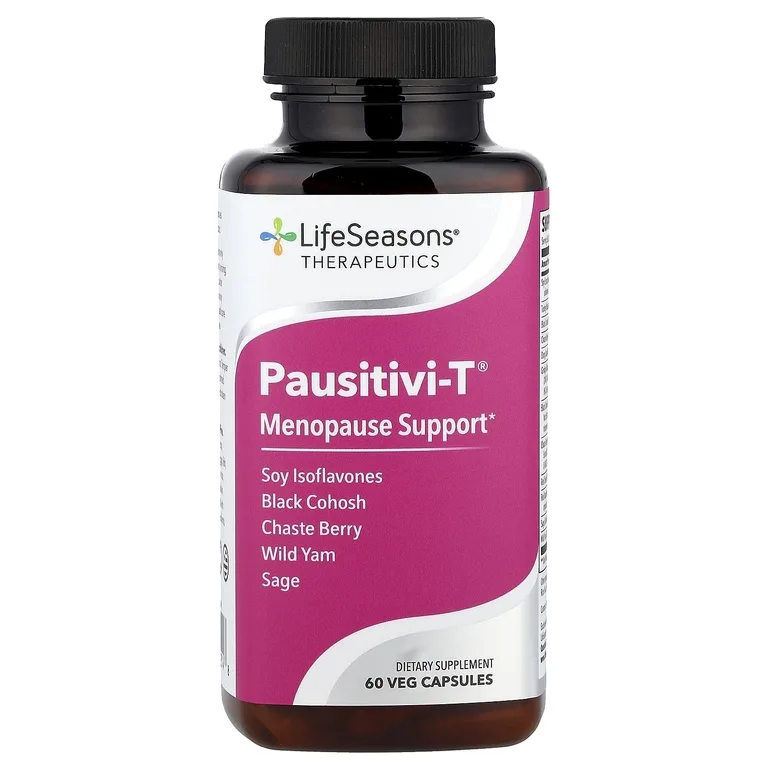 LifeSeasons, Pausitivi-T®, добавка для поддержки в период менопаузы, 60 растительных капсул