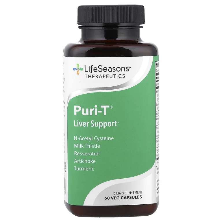 LifeSeasons, Puri-T®, поддержка печени, 60 растительных капсул