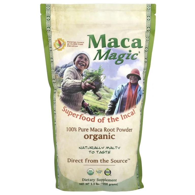 Maca Magic, полностью чистый органический порошок из корня маки, 1000 г (2,2 фунта)