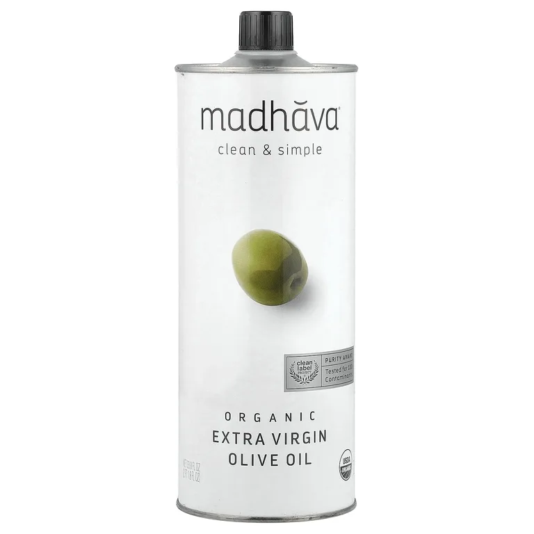 Madhava, органическое нерафинированное оливковое масло высшего качества, 1 л (33,8 жидк. унции)