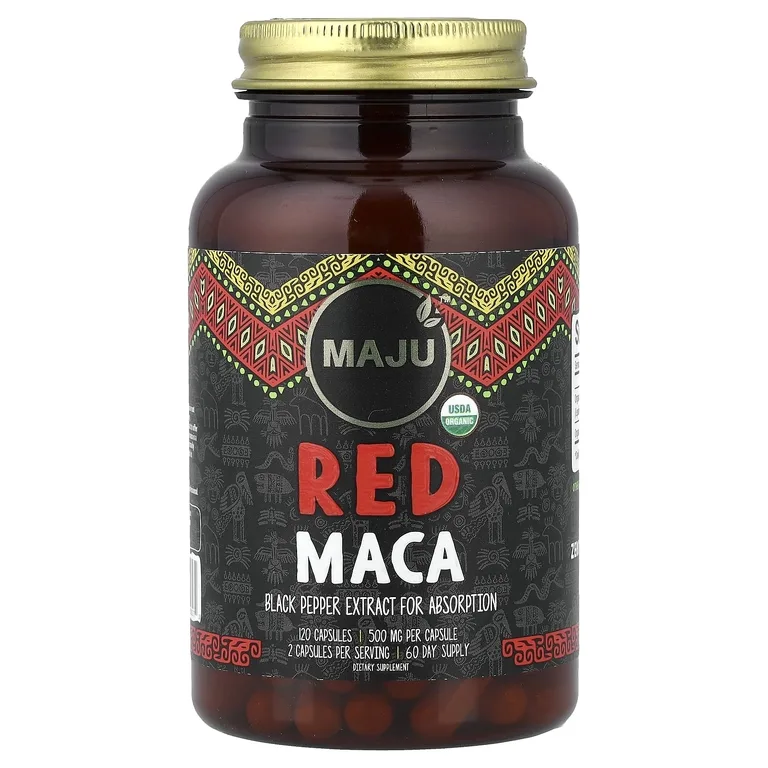 Maju Superfoods, Красная мака, 120 капсул