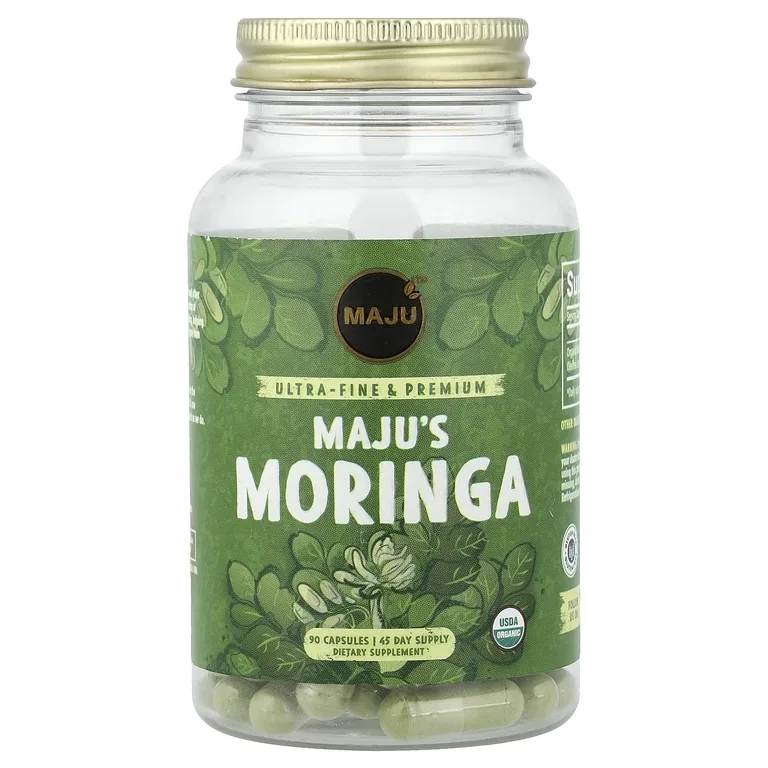 Maju Superfoods, Moringa, 90 капсул (500 мг в одной капсуле)