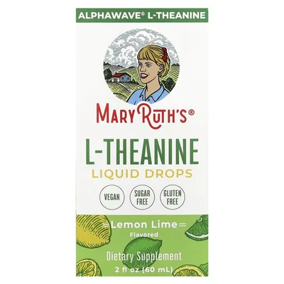 MaryRuth's, L-теанин, капли, лимон и лайм, 60 мл (2 жидк. унции)