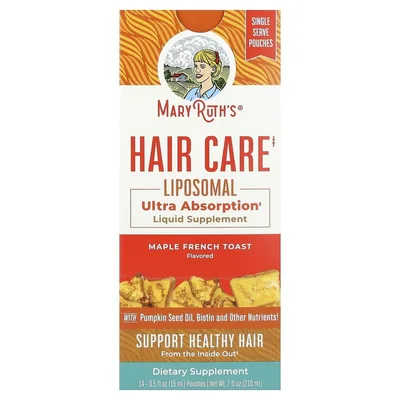MaryRuth's, Liposomal для ухода за волосами, французские тосты из клена, 14 пакетиков по 15 мл (0,5 жидк. унц.)